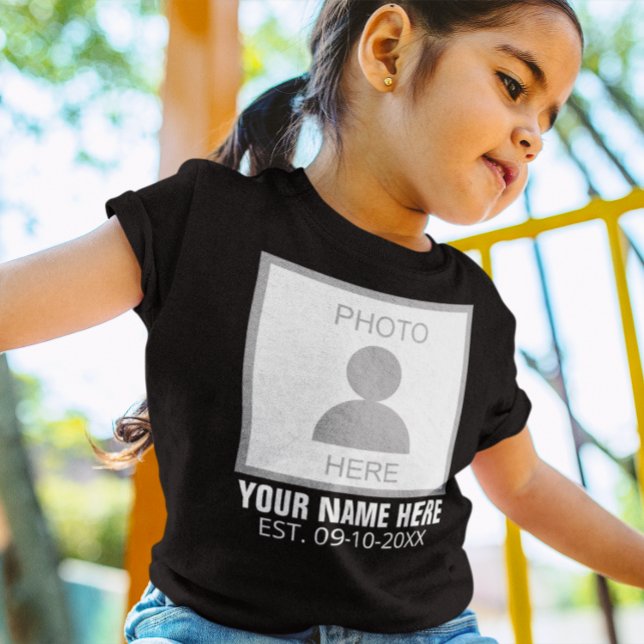 T-shirt Votre photo ici Nom et âge (Créateur téléchargé)