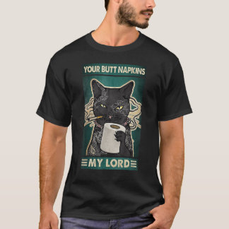 T-shirt Votre Serviette Beurre Mon Seigneur Chat Noir Tato
