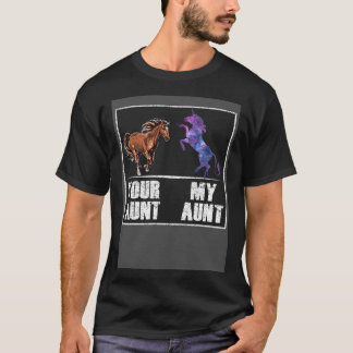 T-shirt Votre tante cheval ma tante licorne Nièce Neveu