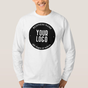 T-shirt Votre texte et logo téléchargé Noir et blanc mod