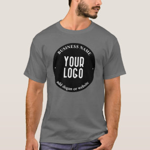 T-shirt Votre texte et votre logo téléchargé Noir et bla