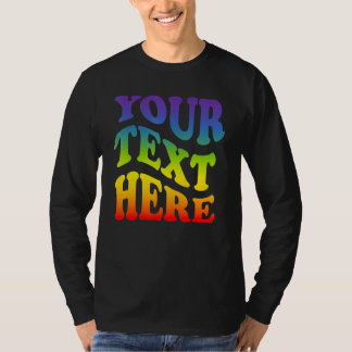 T-shirt Votre texte ici Arc-en-ciel Fierté LGBT Lesbienne