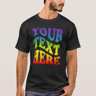 T-shirt Votre Texte Ici Arc-en-ciel Lgbtq Lesbienne Gay Fi