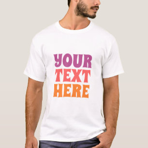 T-shirt Votre texte personnalisé Télécharger Logo ou Photo