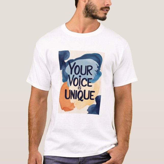 T-shirt Votre voix est unique option 2 (Devant)
