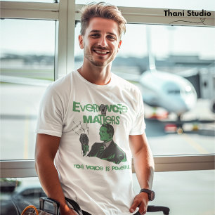 T-shirt Votre vote compte l'élection vert politique imprim