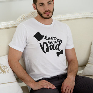 T-shirt Vous aime Papa - Superposition de la Fête des Père