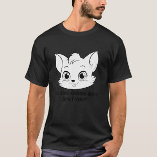 T-shirt Vous aimez embrasser les garçons Ne vous faites pa