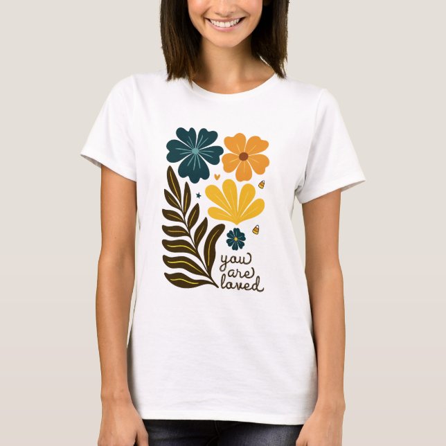 T-shirt vous aimez les fleurs Boho floral Inspirational Qu (Devant)