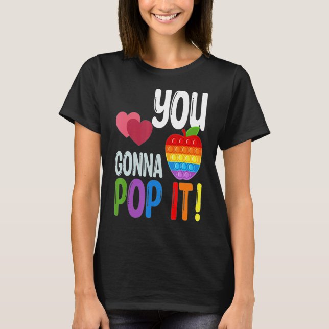 T-shirt Vous allez Pop It Teacher Test Jour de test (Devant)