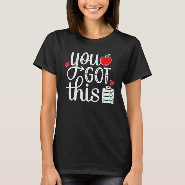 T-shirt Vous Avez Ce Teacher Student Testing Day Tee (Devant)