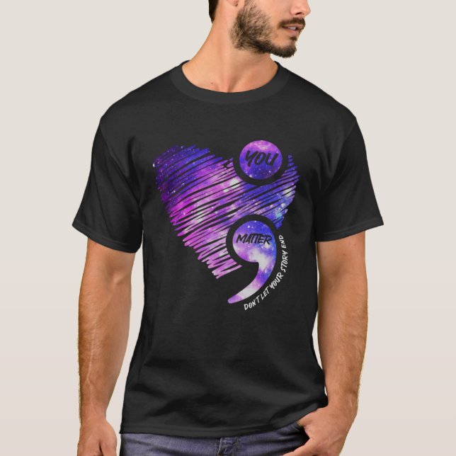 T-shirt Vous avez de l'importance Semicolon Sensibilisatio (Devant)