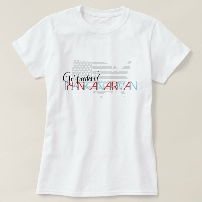 T-shirt Vous avez la liberté ? Merci à Airman (Design devant)