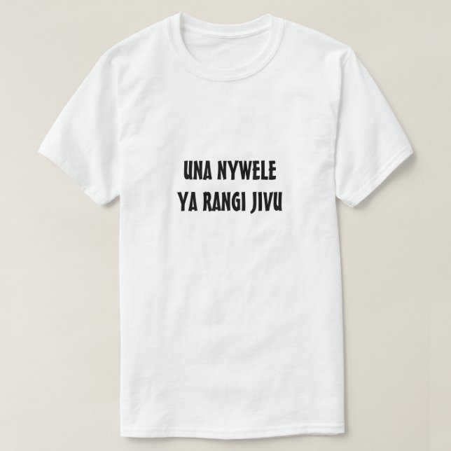 T-shirt vous avez les cheveux gris en swahili (Design devant)