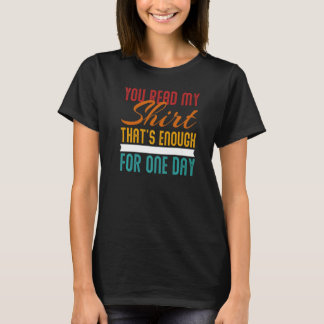 T-shirt Vous avez lu mon ça suffit Interaction sociale