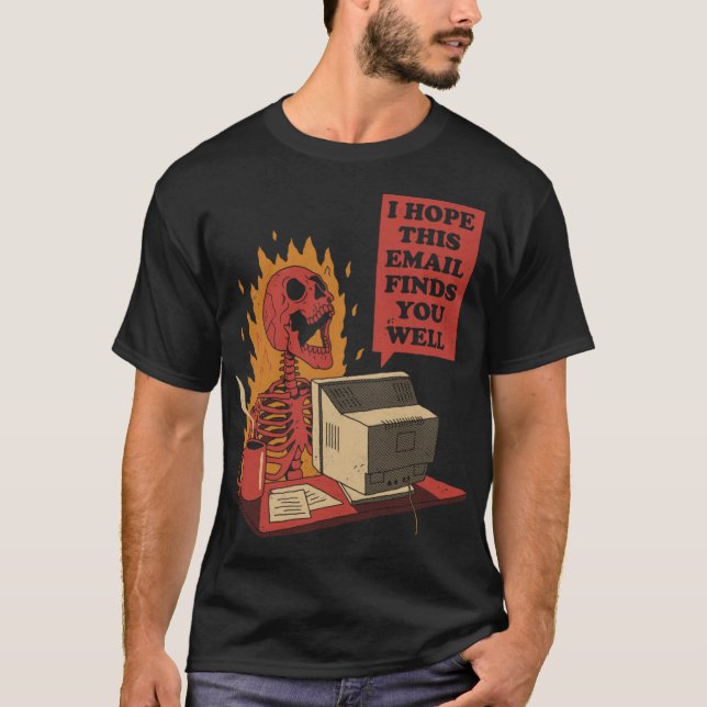 T-shirt Vous avez reçu un message drôle rétro (Devant)