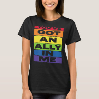 T-shirt Vous avez un allié en moi LGBT Rainbow Flag Suppor