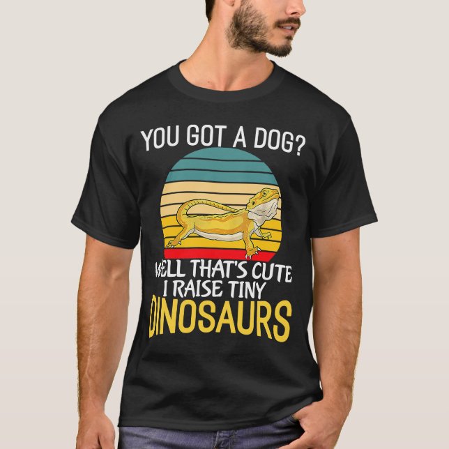 T-shirt Vous avez un chien que je lève Dinosaures minuscul (Devant)