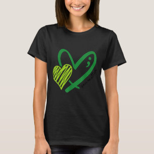 T-shirt Vous Cœur Vert Point-virgule Sensibilisation à la