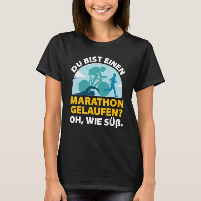 T-shirt Vous Courez Sur Un Triathlon De Course D'Athlète M (Devant)