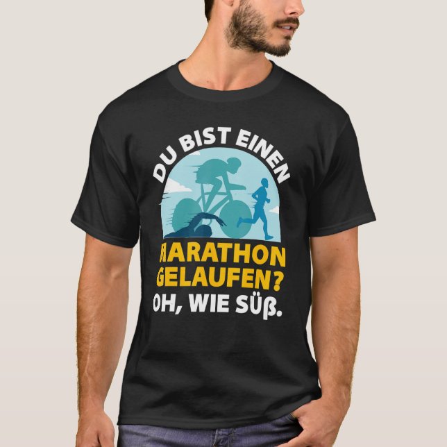 T-shirt Vous Courez Sur Un Triathlon De Course D'Athlète M (Devant)