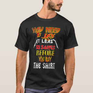T-shirt Vous devez connaître 10 chansons du groupe de rock