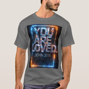 T-shirt VOUS ÊTES AIMÉ – T‑Shirt Robotique Métallique Holo