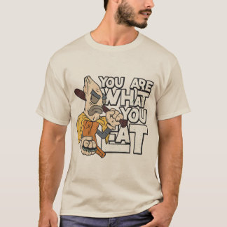 T-shirt Vous êtes ce que vous mangez Design de dessin anim