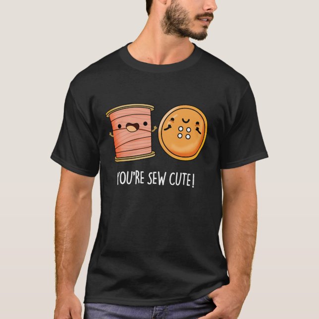 T-shirt Vous êtes Coussin à coudre mignonne Jeu Bleu Bleu (Devant)