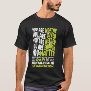 T-shirt Vous êtes digne Vous êtes aimé Sensibilisation à l