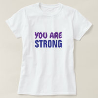 Vous êtes Forte Violet Bleu Persist Encourageur