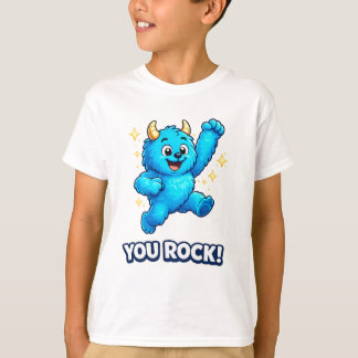 T-shirt Vous êtes génial Célébration de monstre bleu qui s