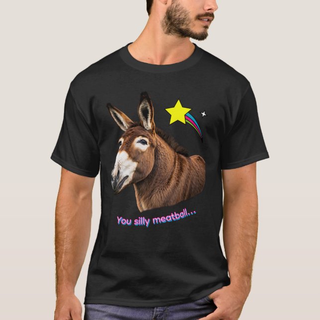 T-shirt Vous êtes idiot de boulette de viande (Devant)