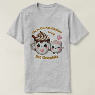 T-shirt Vous êtes le Marshmallow to My Heart - Choc chaud