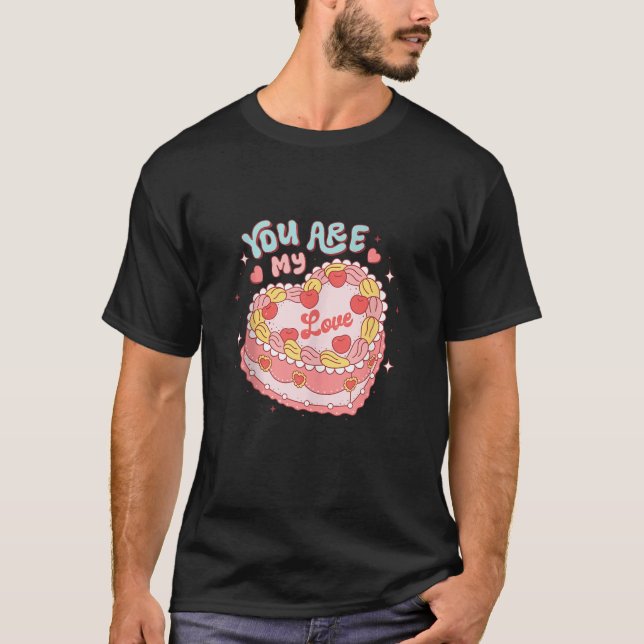 T-shirt Vous Êtes Mon Amour Coeur Candy Cake Retro Super V (Devant)