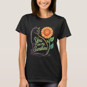 T-shirt Vous êtes Mon Chat Soleil Tournesol Art pour Amour