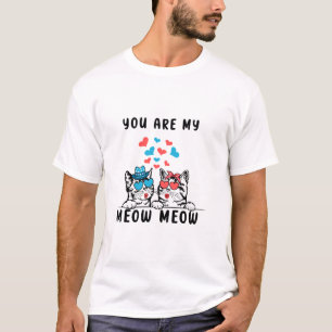T-shirt Vous êtes mon couple de chat Meow Meow pour la Sai