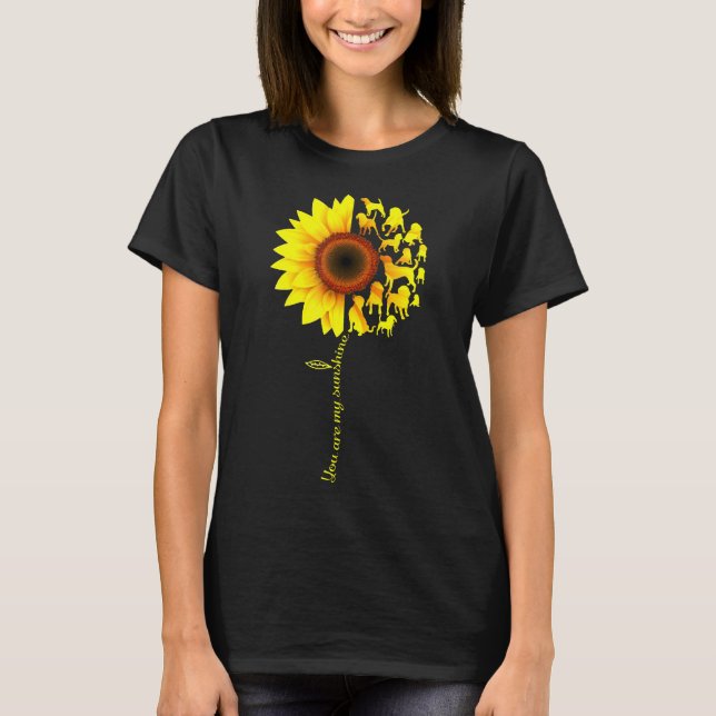 T-shirt Vous êtes mon Sunshine Beagle de demi-tournesol (Devant)