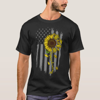 T-shirt Vous Êtes Mon Sunshine Vintage Sunflower American 