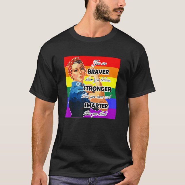 T-shirt Vous Êtes Plus Intelligent Que Vous Ne Pensez Lgb (Devant)