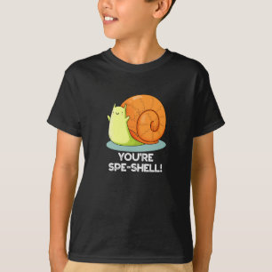T-shirt Vous êtes Spe-shell Funny Snail Pun Dark BG