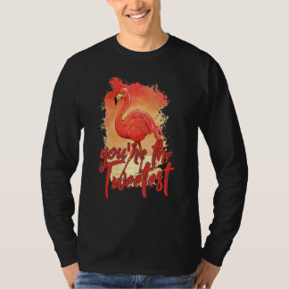 T-shirt Vous êtes The Tweetest Pink Flamant rose Beach Bir