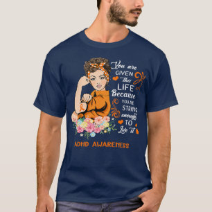 T-shirt Vous êtes une fille forte sensibilisation au TDAH