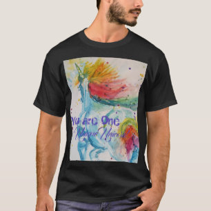 T-shirt Vous Êtes Une Unicorne Unique ! Aquarelle arc-en-c