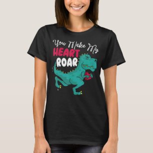 T-shirt Vous Faites De Mon Coeur Roar Dino Paléontologue D