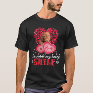 T-shirt Vous Faites De Mon Coeur Vizsla Sourire Avec Coeur