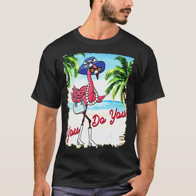 T-shirt Vous Faites Flamant rose Vacances D'Été (Devant)