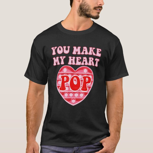 T-shirt Vous Faites Mon Coeur Pop Heureuse Sainte-Valentin (Devant)