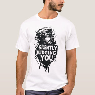 T-shirt Vous jugeant silencieusement Cheveux sauvages d'an