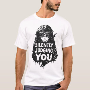 T-shirt Vous jugeant silencieusement Encre anime sombre St